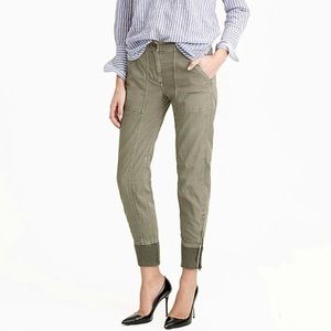 J. Crew ankle zip cargo pants size 4 Green #B8082